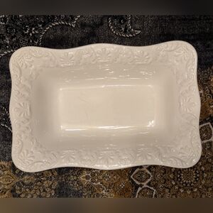 Off White Bizzirri Made In Italy Rectangular Serving Dish Dishwasher Safe